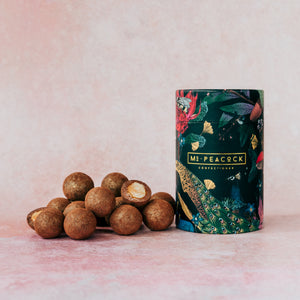 GIFTING CANISTER - CANDIED MACADAMIAS MILK CHOCOLATE 175g